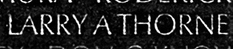 Thorne's name inscribed on the Wall